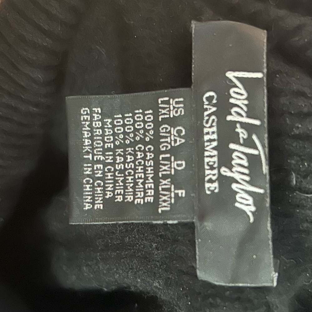 Lord & Taylor Black Cashmere Knitwear